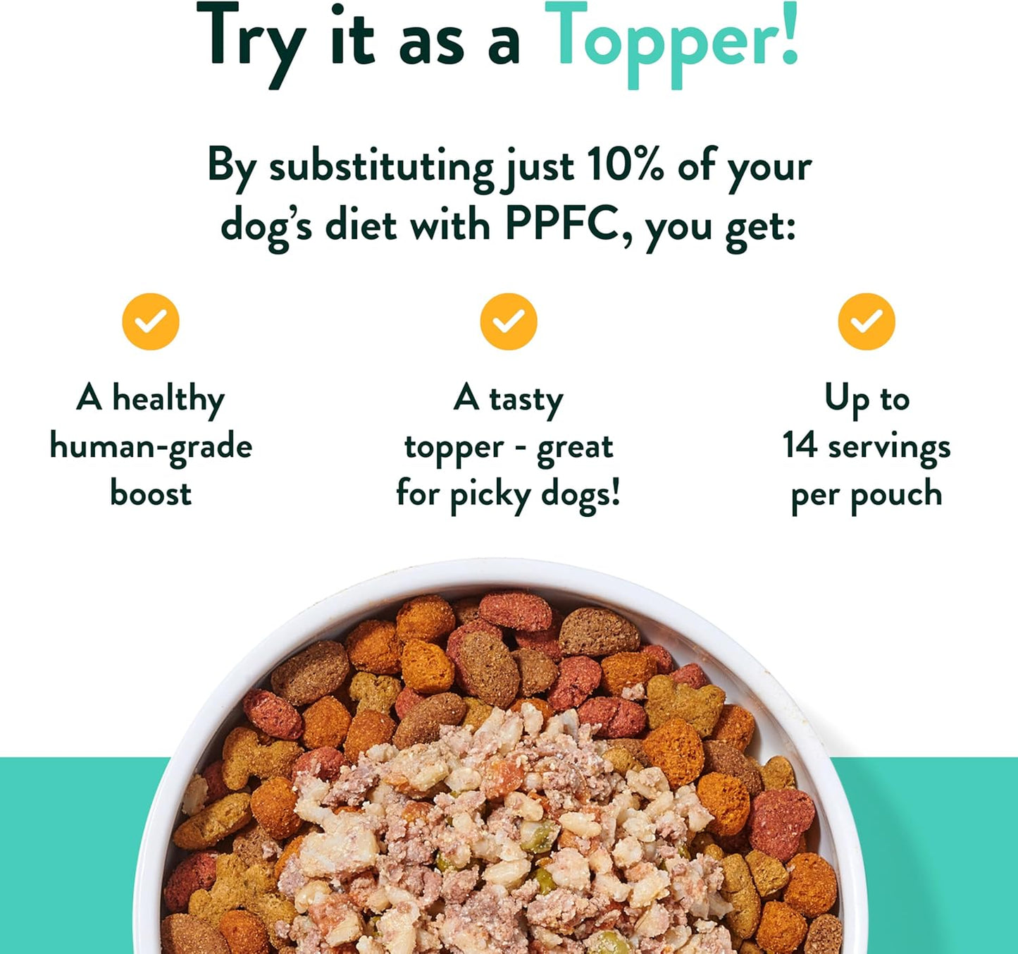 Fresh Dog Food Pouches - Human-Grade Topper Mix-Ins & Wet Pet Meals - Small & Large Breed Puppy & Senior Dogs - Gluten-Free Meal Toppers, Made in the USA - 8 Pack Variety