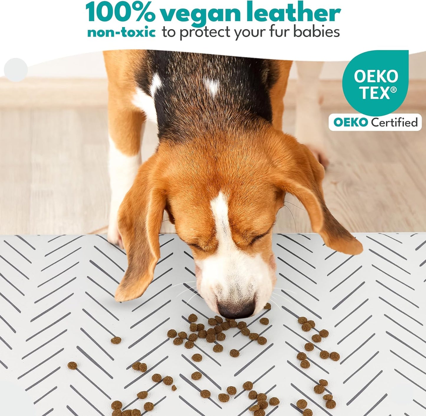 Large Dog Mat for Food and Water, Cat Feeding Mat | Large Waterproof Dog Bowl Mat | Non-Slip Pet Food Mat for Floors | Pet Mats for Food and Water | Easy to Clean