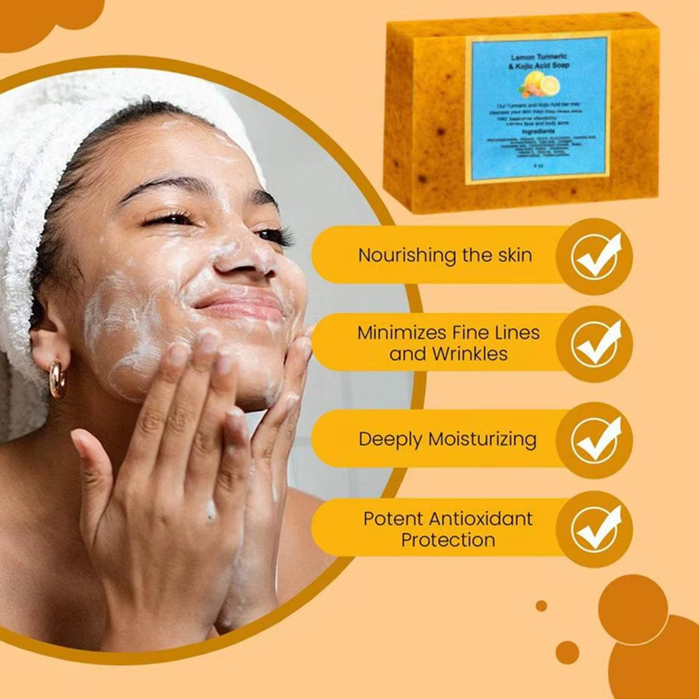Turmeric Lemon Soap/Cleansing Pad/Face Cream/Serum Turmeric Series Skincare Product Brighten Skin Tone for All Skin Type Nourish