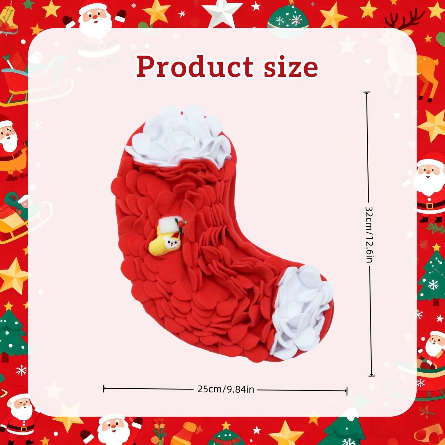 The New Christmas Product Dog Sniffing Pad Is Soft and Comfortable, Which Helps Exercise the Dog'S Foraging Ability. Red Christm