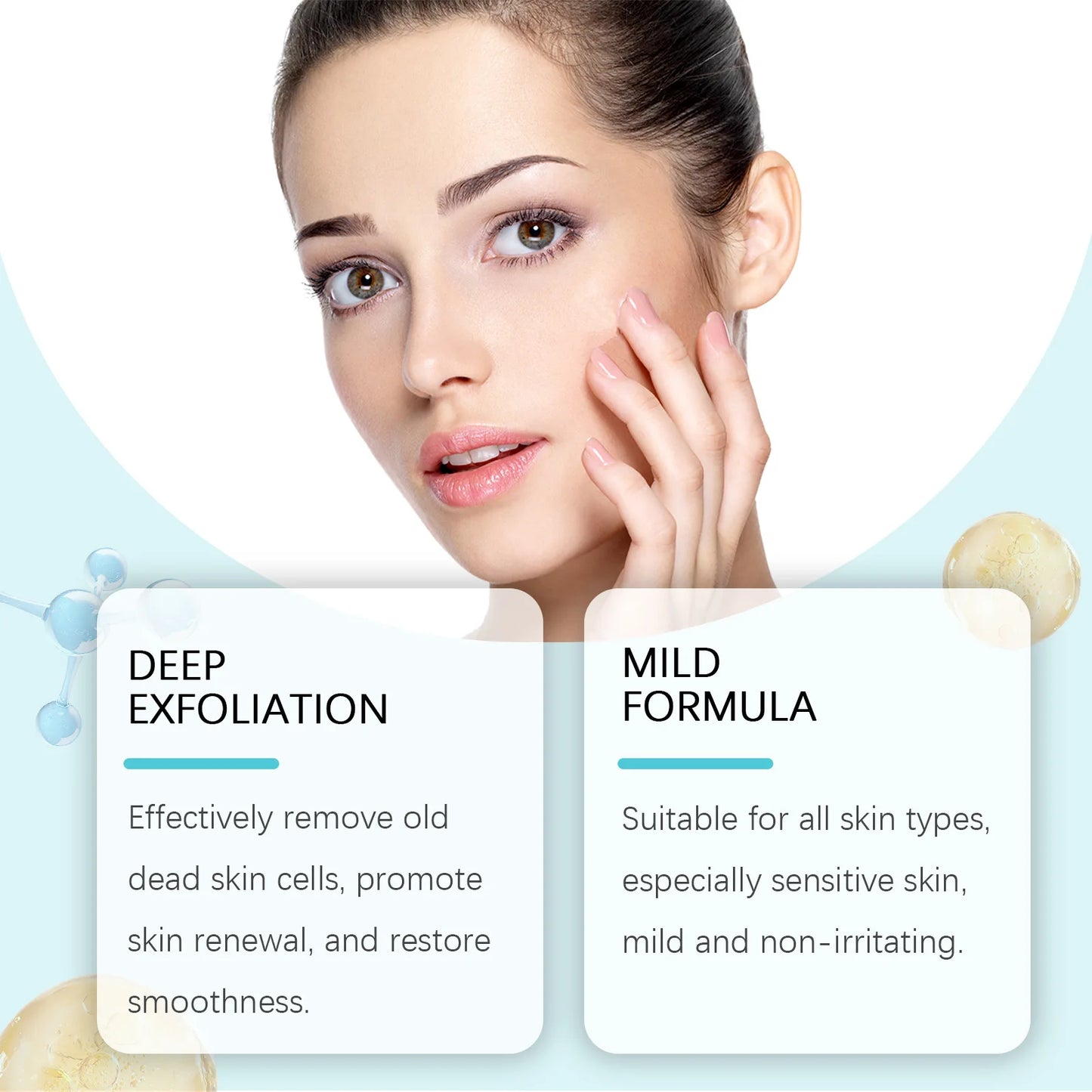 Exfoliating Face Serum Liquid Blackhead Remover Pores Repairing Lighten Peeling Solution Nourish Smooth Glowing Skincare Product