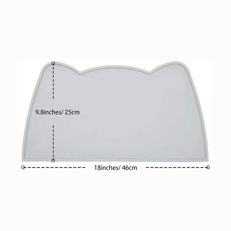 Food Grade Silicone Cat Mat Anti-Dirty Easy to Clean Cats and Dog Bowl Mats Waterproof and Leak-Proof Anti-Slip Pad Pet Product