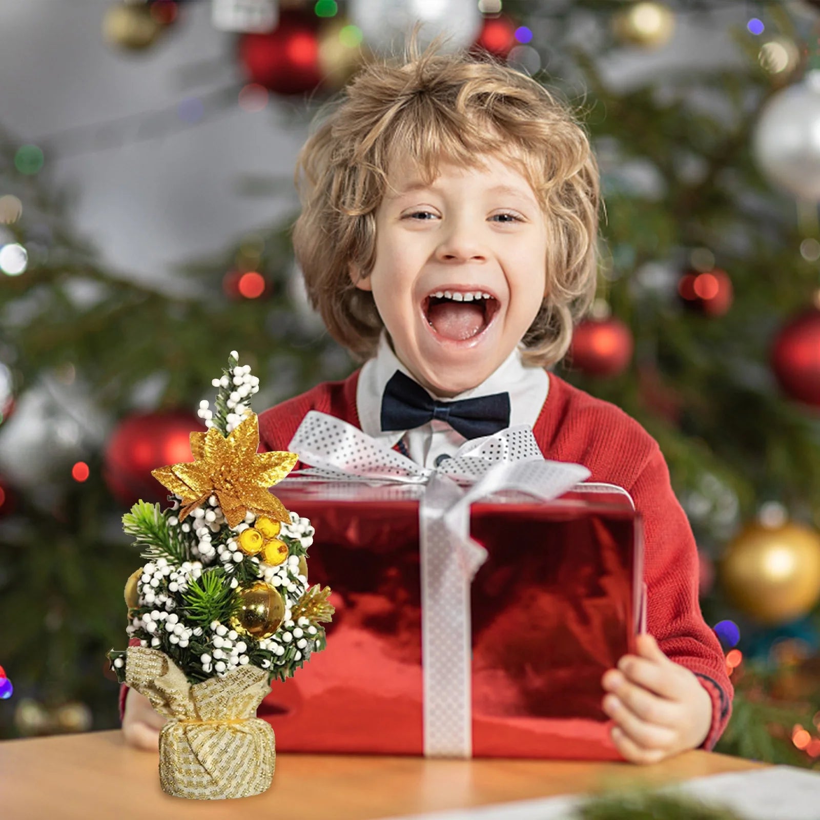 Christmas Clearance!Mini Christmas Tree Christmas Tree Christmas Day Decorations Exquisite Decoration Small Tree with Decorationsgood Gifts 2024