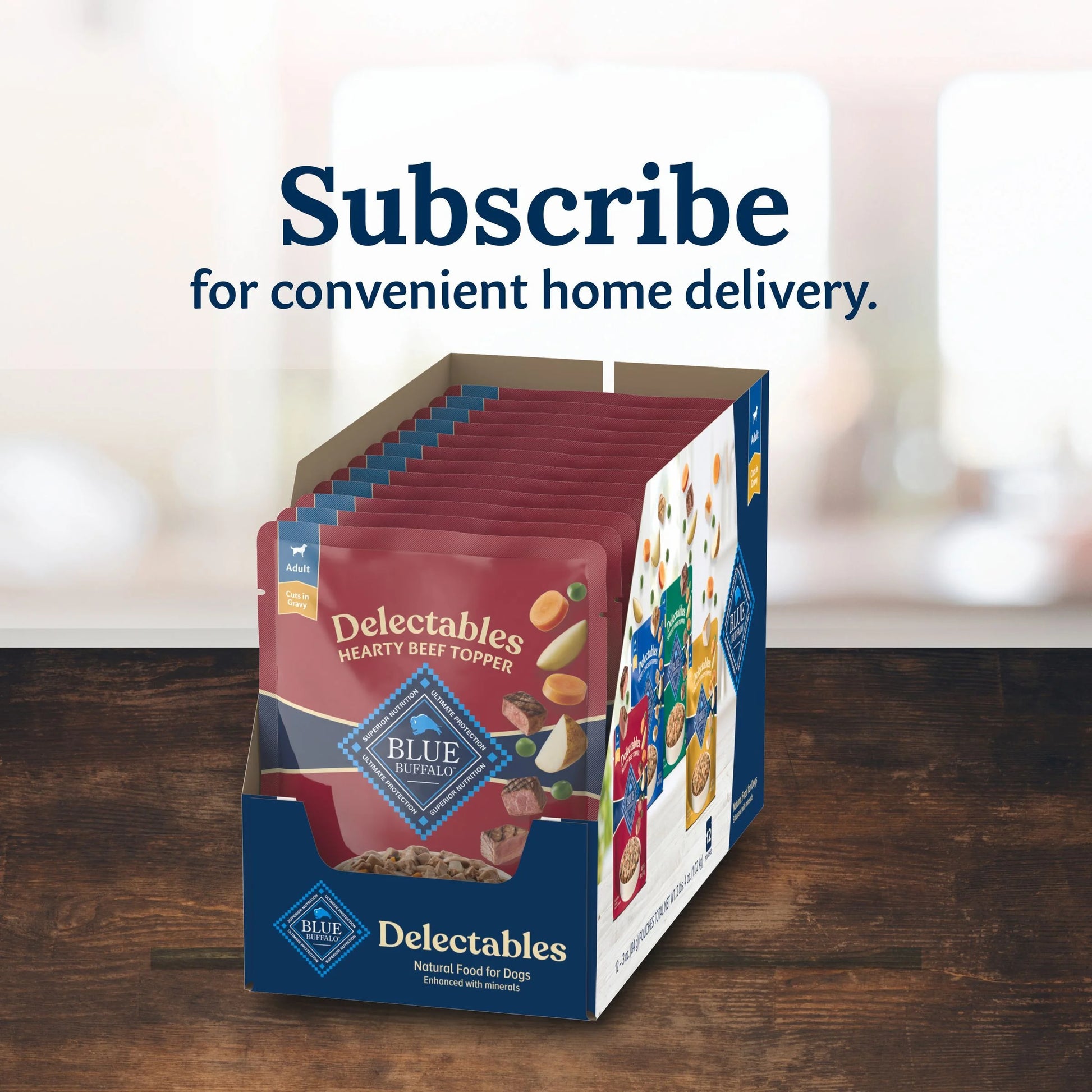 Delectables Natural Wet Dog Food Toppers, Hearty Beef, 3-Oz Pouch