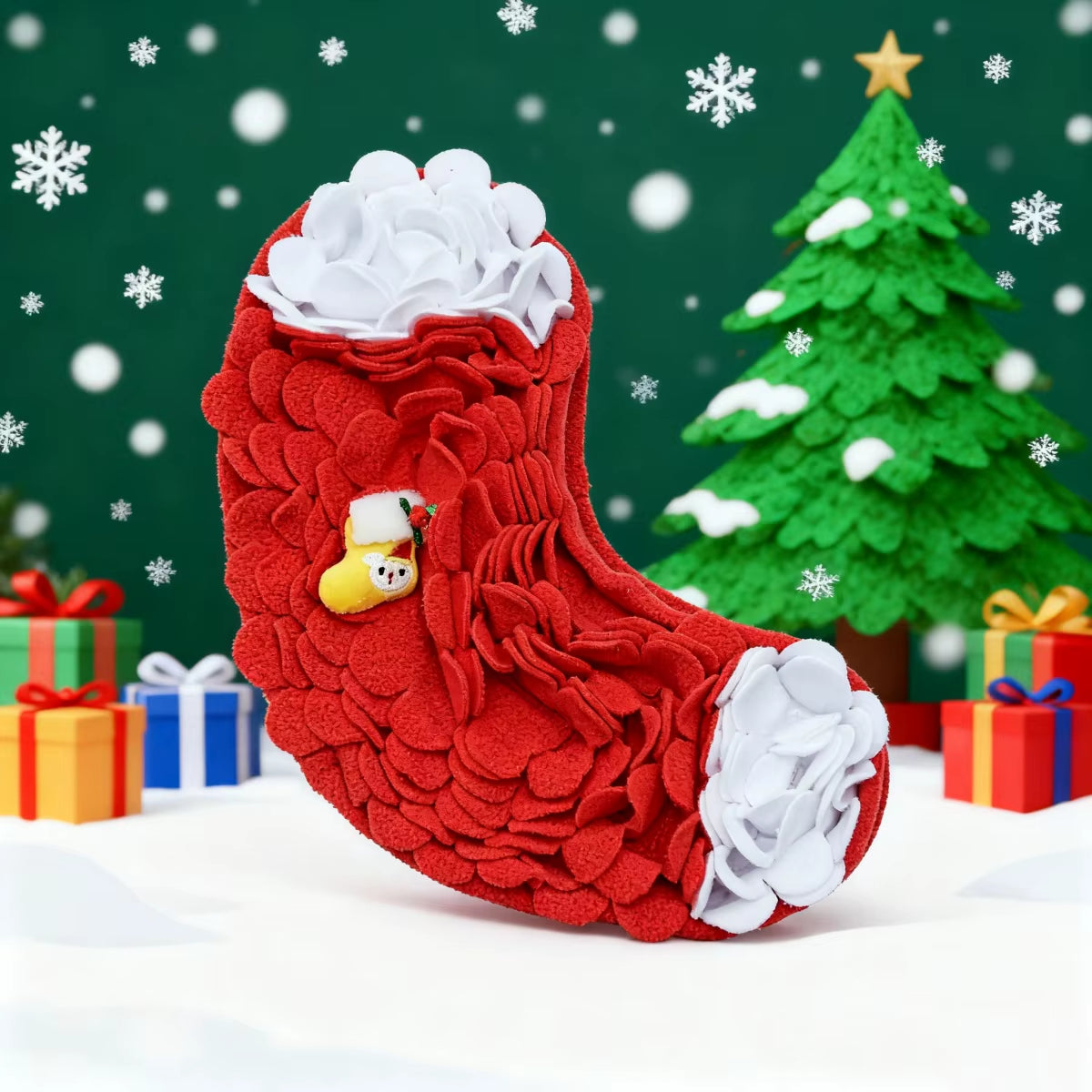 The New Christmas Product Dog Sniffing Pad Is Soft and Comfortable, Which Helps Exercise the Dog'S Foraging Ability. Red Christm