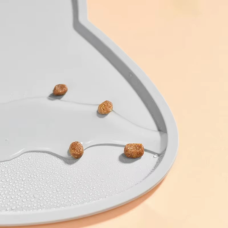 Food Grade Silicone Cat Mat Anti-Dirty Easy to Clean Cats and Dog Bowl Mats Waterproof and Leak-Proof Anti-Slip Pad Pet Product