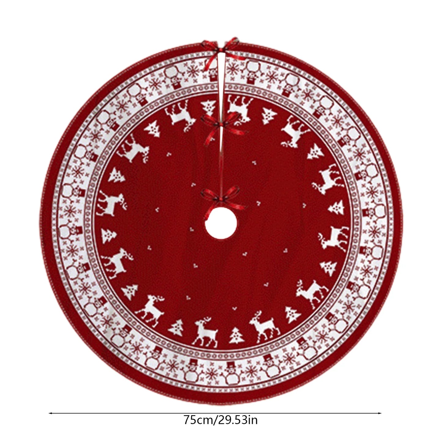 Christmas Tree Skirt - 35 Inch Extra Soft round Xmas Tree Skirt, Wrink Proof Non Slip Christmas Tree Skirts for Holiday Party Christmas Decorations