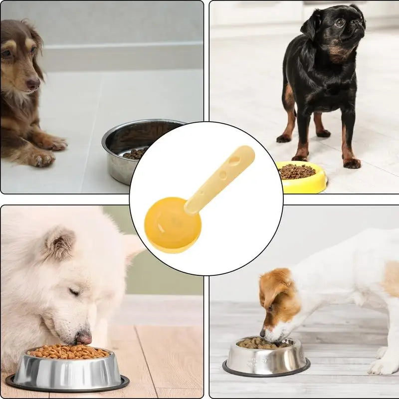 Cat Food Scoop Pet Food Cup with Bag Clip Pet Food Feeding Cup for Cat Dog Food Dog Cat Food Feeding Spoon Pet Treat Scoop