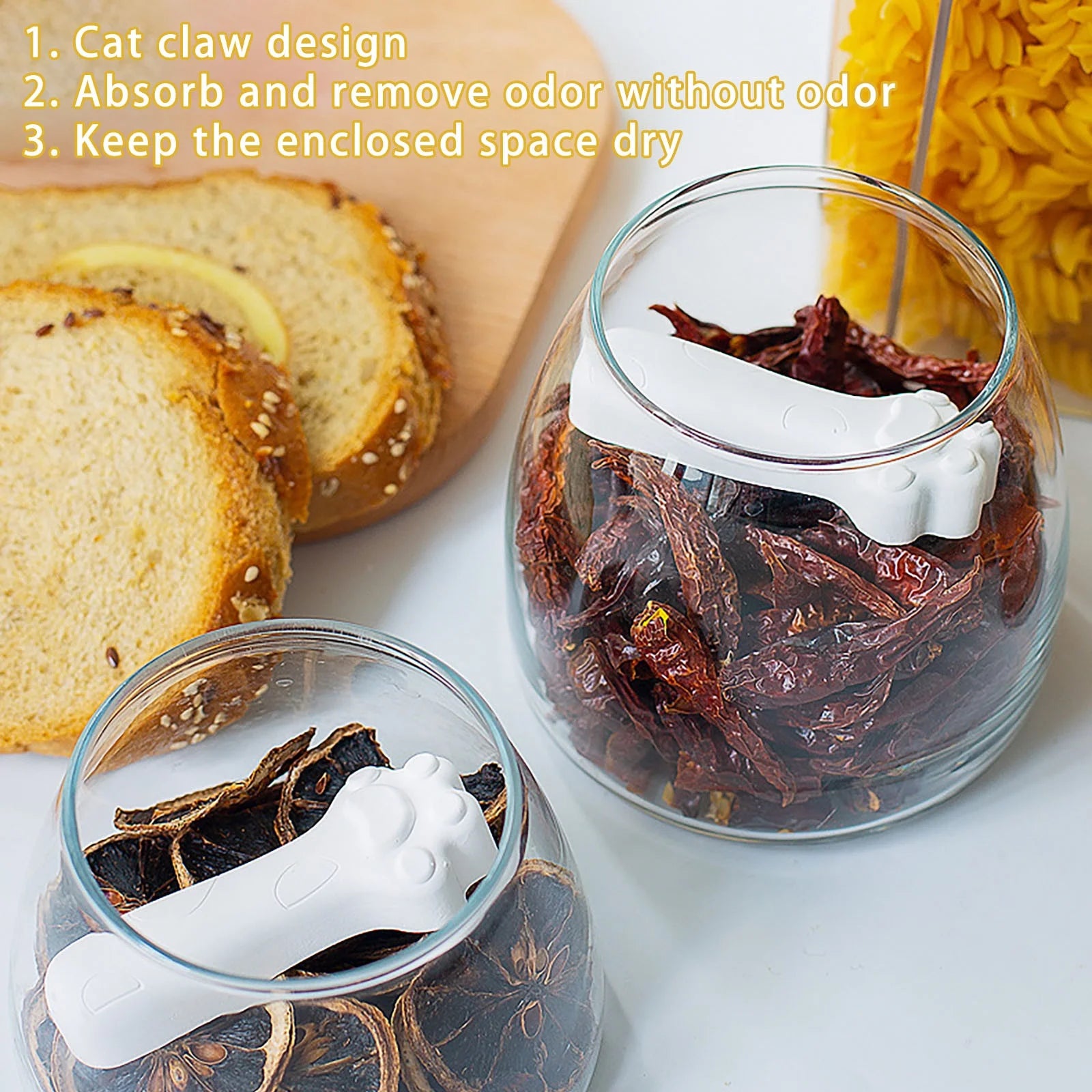 Diatomite Drying Strip Moisture-Absorbing Block Cat Food Dog Food Desiccant Household Wardrobe Wardrobe Cat Paw