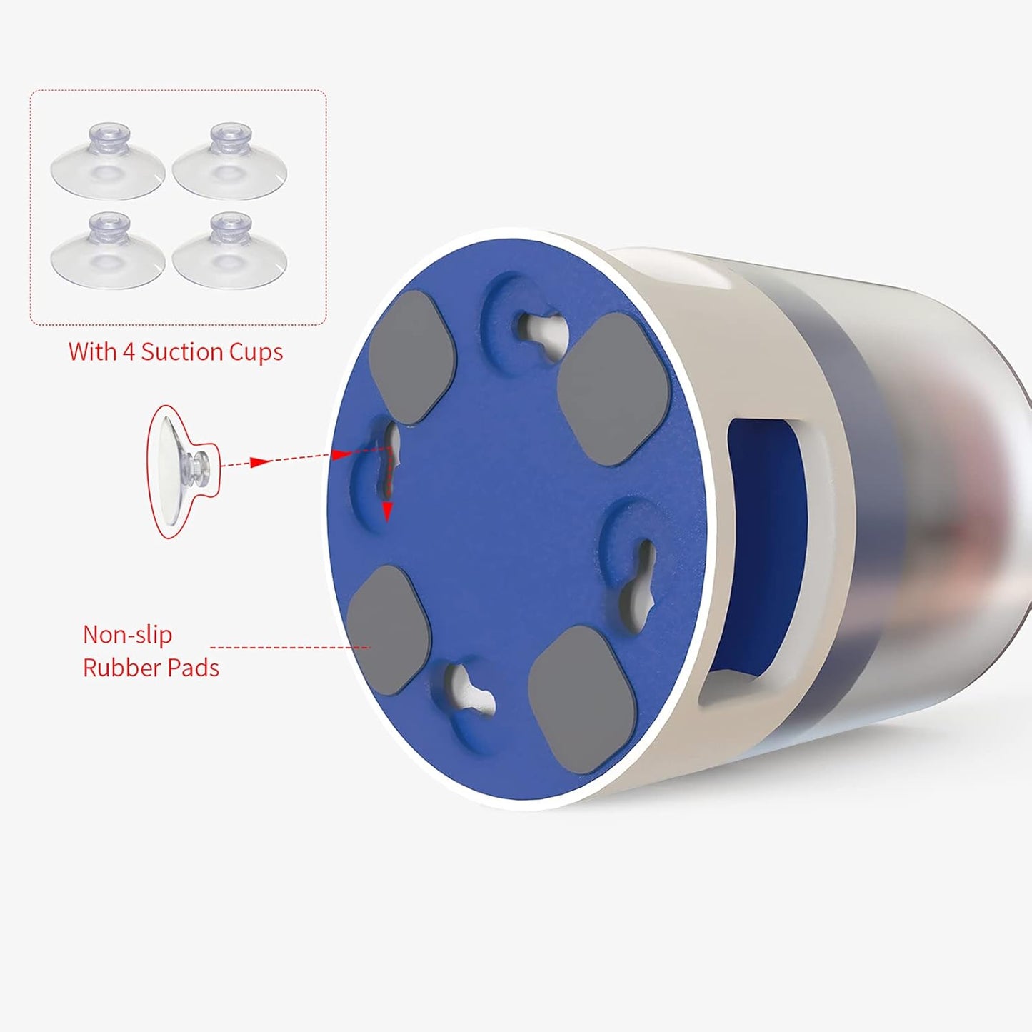 Dog Puzzle Toys,With Button Automatic Cat Feeders as Well as Automatic Food Dispenser for Pet Training,Cat and Dog Slow Feeder for Portion Control and Fast Eaters-Blue