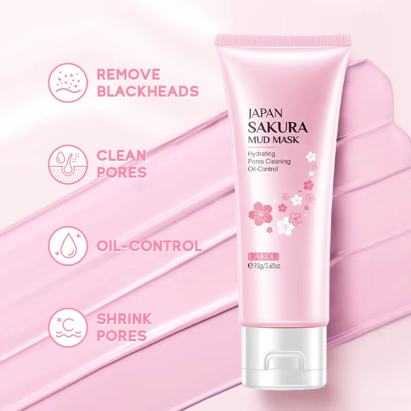 9Pcs Facial Products Kit Sakura Skin Care Set Facial Cleanser Face Cream Sunscreen Facial Mask Eye Cream Korean Skincare Product