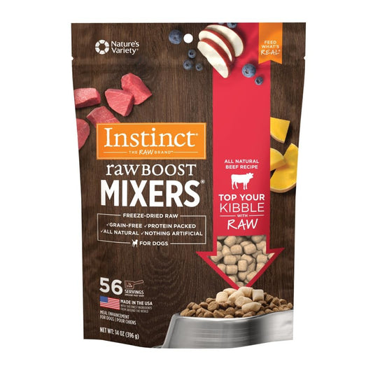 Instinct Raw Boost Mixers Freeze Dried Raw Dog Food Topper, Grain Free Beef