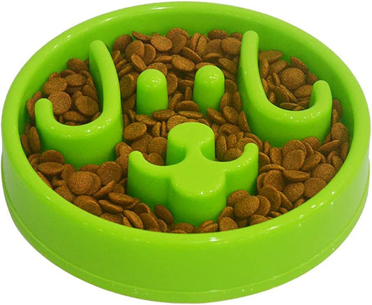 Healthy Slow Feeder Dog Bowls,Durable Preventing Choking Dog Slow Feeder,Non Slip Pet Dog Food Bowl(Green)