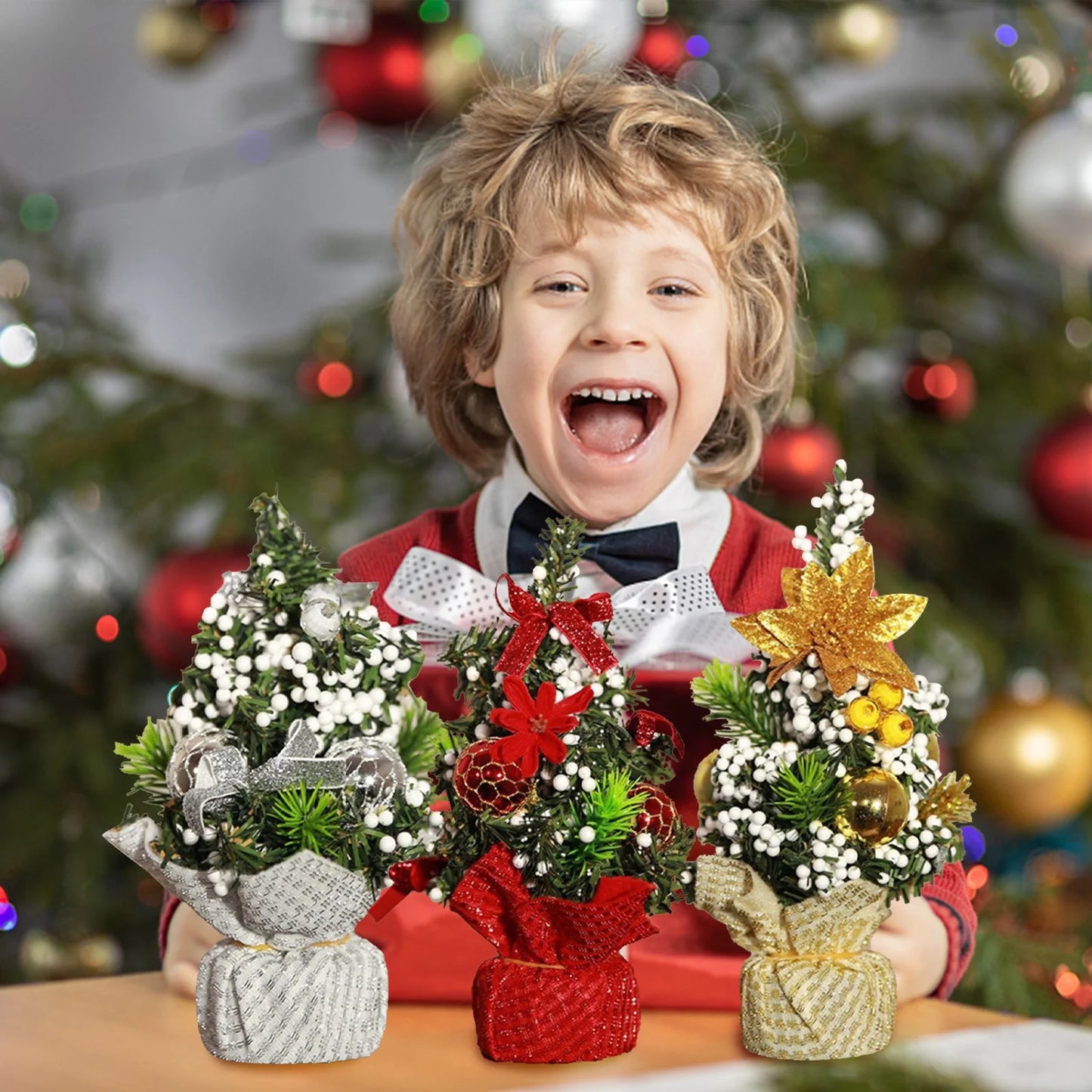 Christmas Clearance!Mini Christmas Tree Christmas Tree Christmas Day Decorations Exquisite Decoration Small Tree with Decorationsgood Gifts 2024