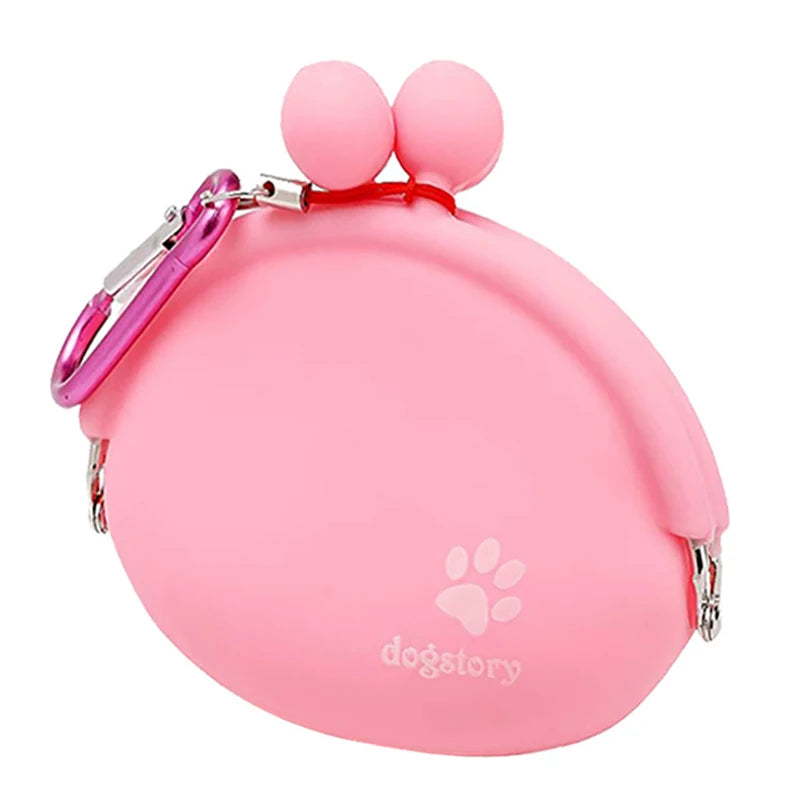 Silicone Pet Dog Train Food Snacks Pockets Bag Walking Dog Training Food Storage Waist Pet Travel Outdoor Product Dog Treat Bag