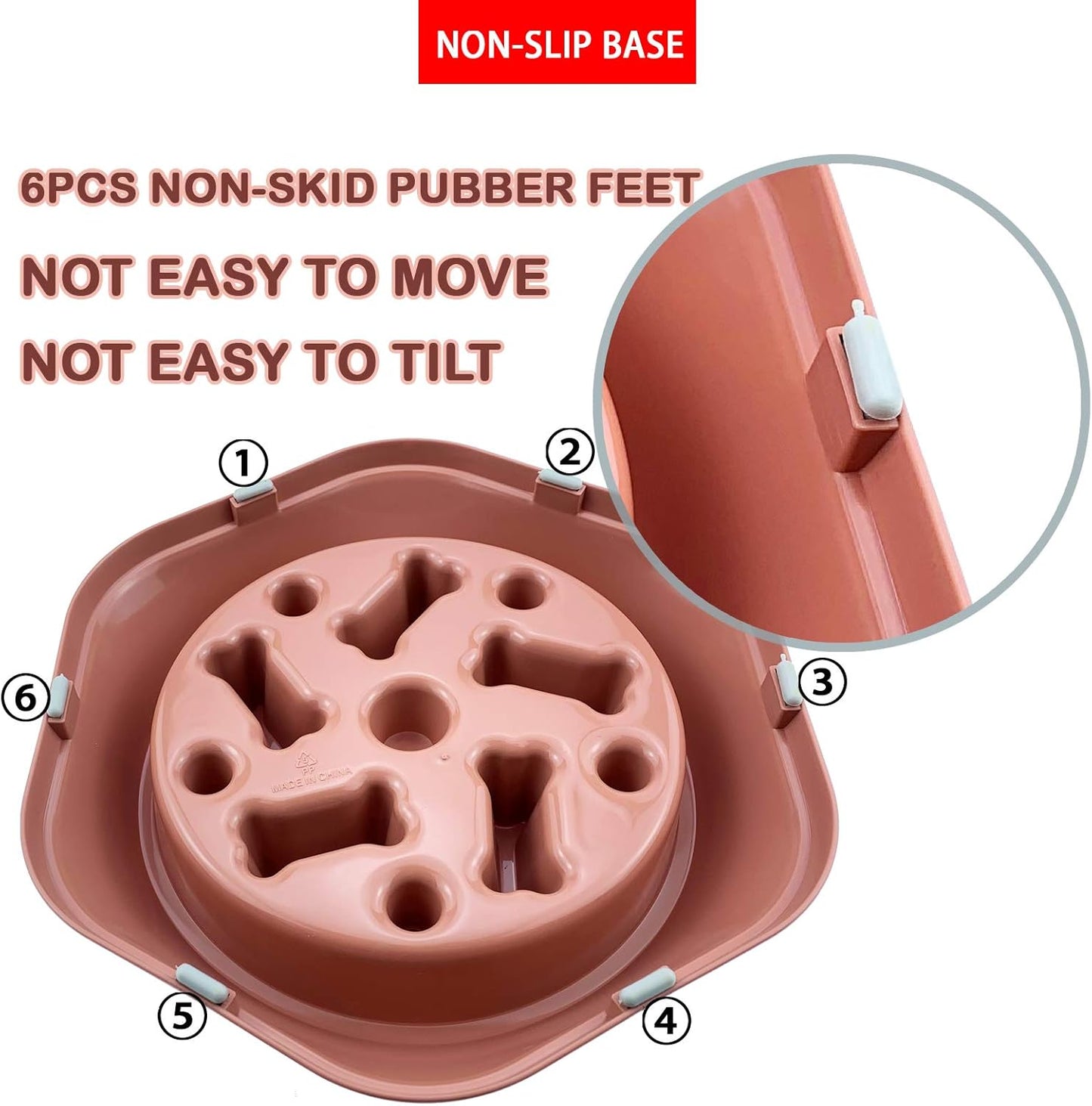 Slow Feeder Dog Bowl anti Gulping Healthy Eating Interactive Bloat Stop Fun Alternative Non Slip Dog Slow Food Feeding Pet Bowl Slow Eating Healthy Design for Small Medium Size Dogs